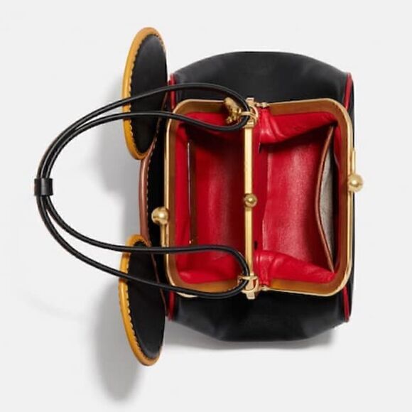 COACH Disney Mickey Mouse X Keith Haring Kisslock Bag Limited Edition nwt - Picture 8 of 13